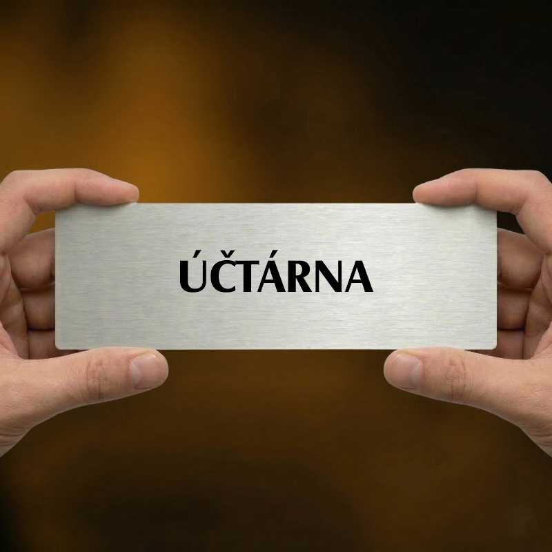 Účtárna, 200x66mm, zlatá popiska 