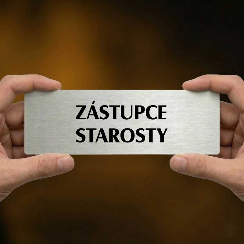 Zástupce starosty, 200x66mm, zlatá popiska 