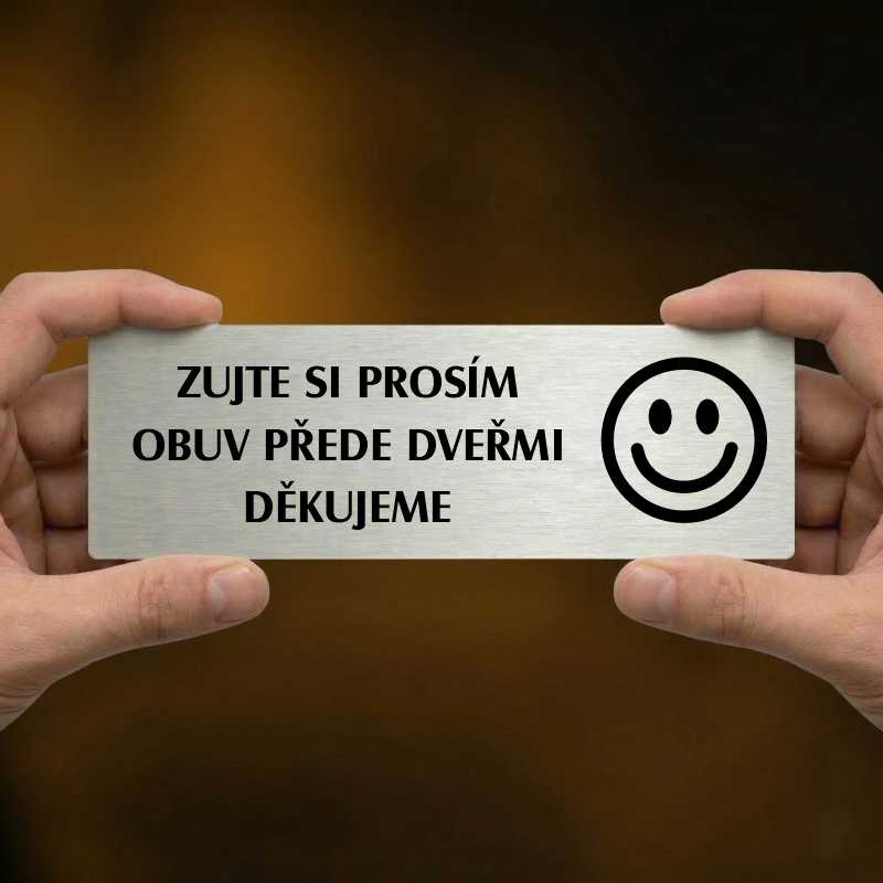 Zujte se, 240x79mm, stříbrná popiska s dvojtým rámečkem