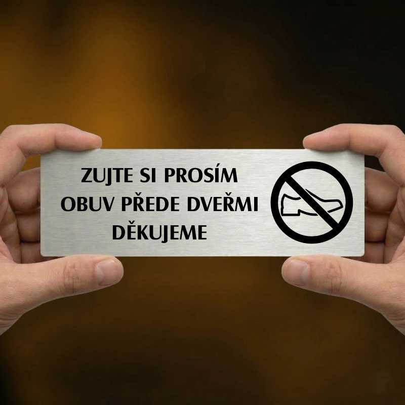 Zujte se, 200x66mm, stříbrná popiska s okrasným rámečkem