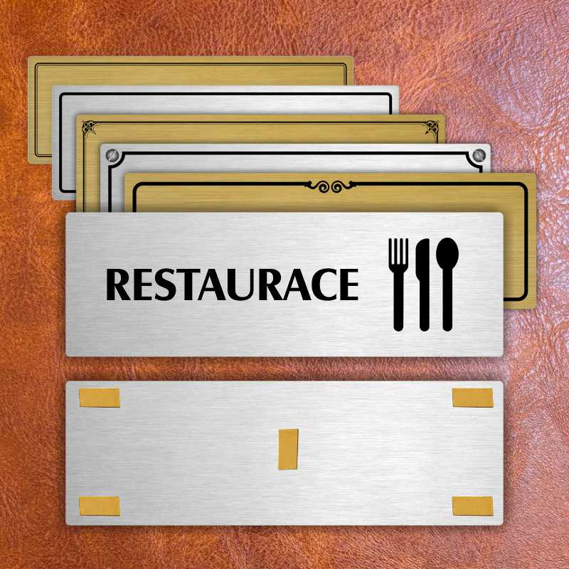 Restaurace, 240x79mm, zlatá popiska