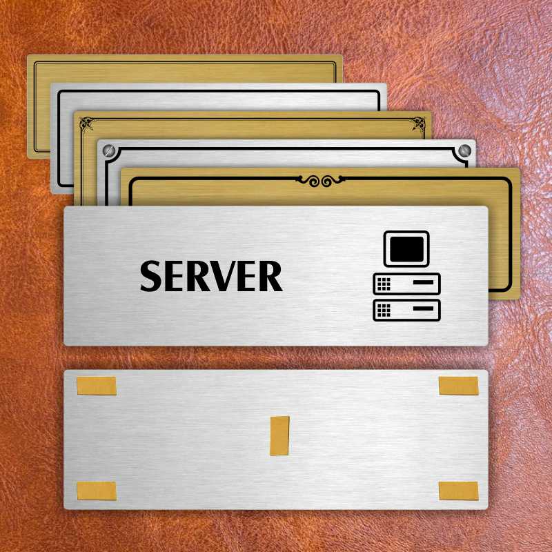 Server, 240x79mm, zlatá popiska s rámečkem