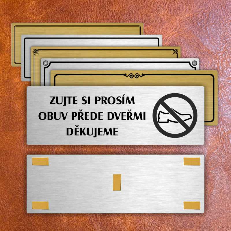 Zujte se, 200x66mm, stříbrná popiska s okrasným rámečkem