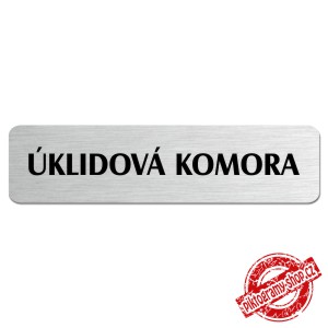 Úklidová komora, popiska, 180x45mm