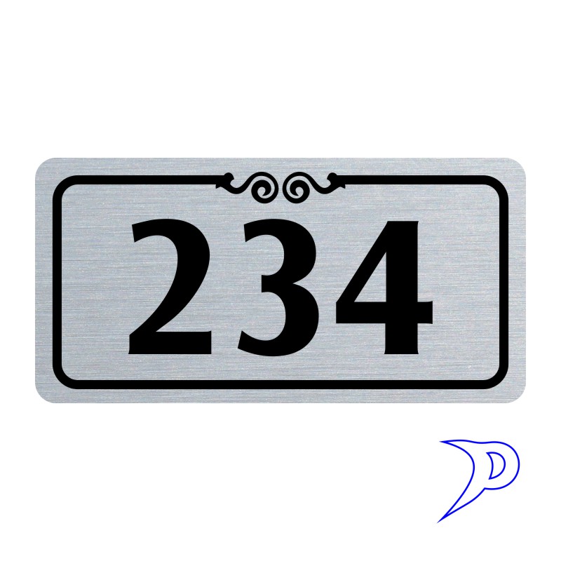 Plechové číslo 50x25mm, s vlnkou