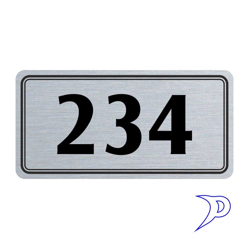 Plechové číslo, dvojitý rámeček