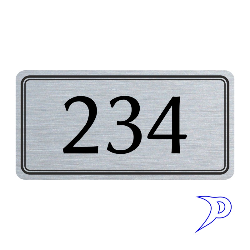 Plechové číslo, dvojitý rámeček