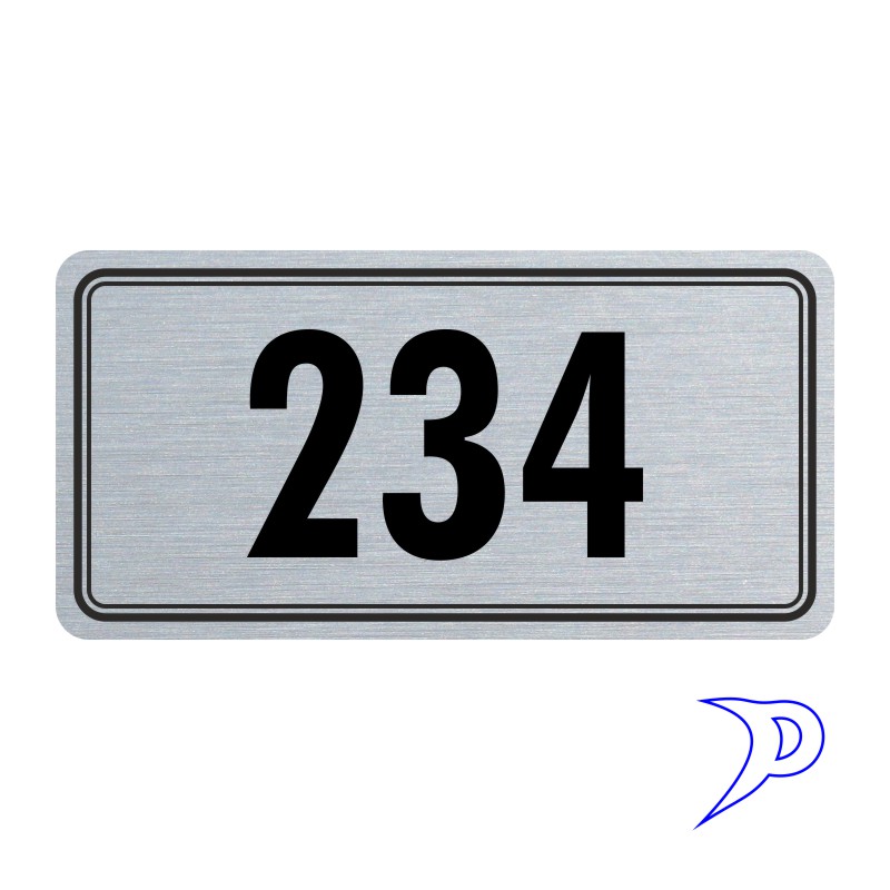 Plechové číslo, dvojitý rámeček