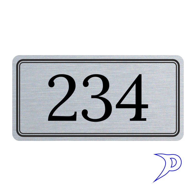 Plechové číslo, dvojitý rámeček