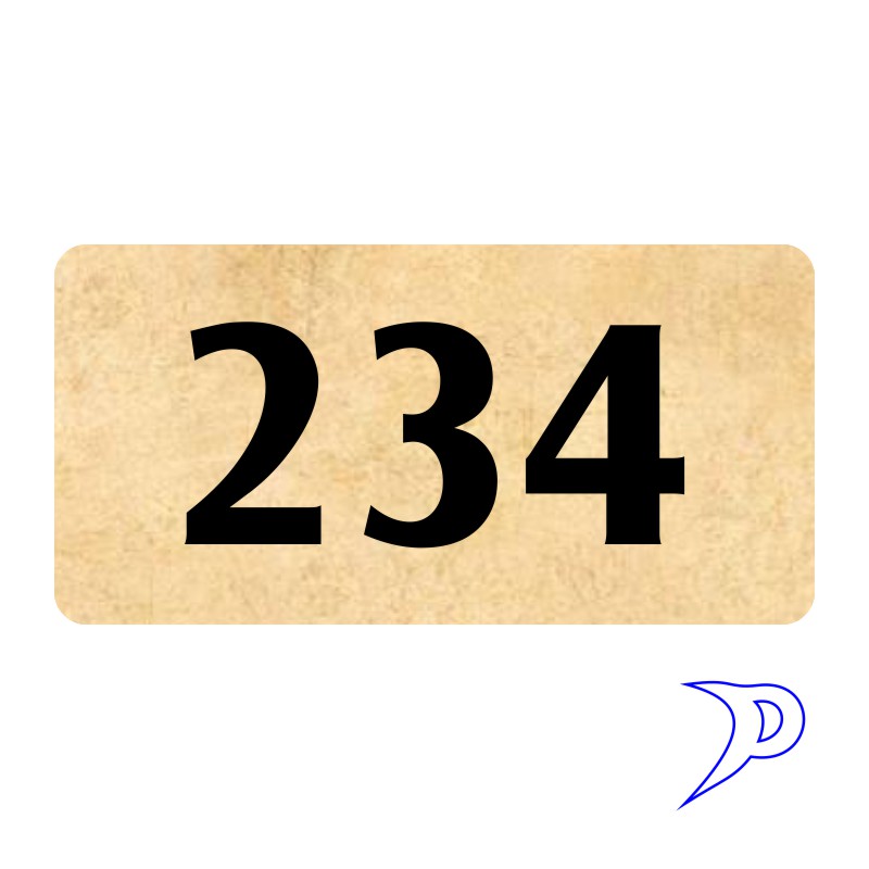 Plechové číslo, bez rámečku