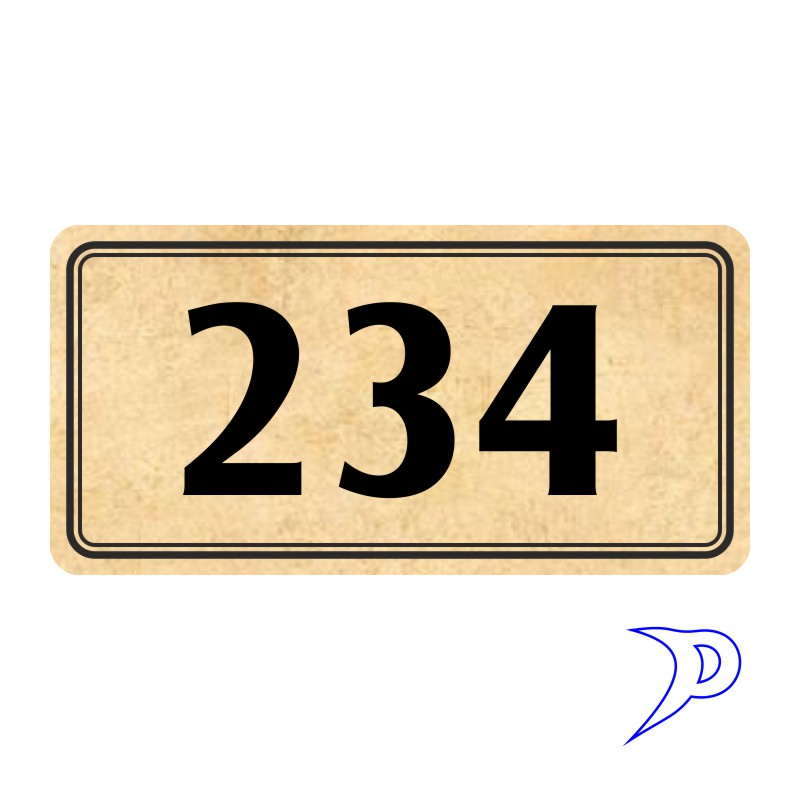Plechové číslo, dvojitý rámeček