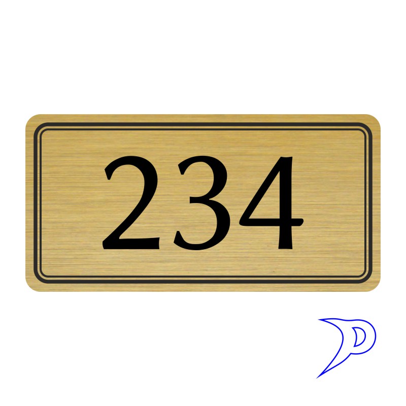 Plechové číslo, dvojitý rámeček
