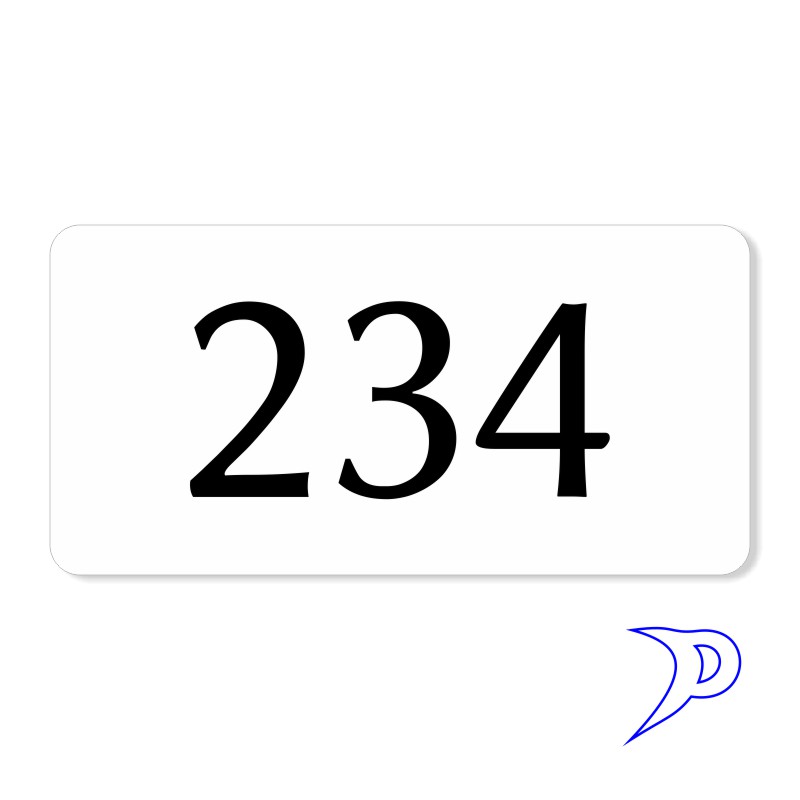 Plechové číslo, bez rámečku