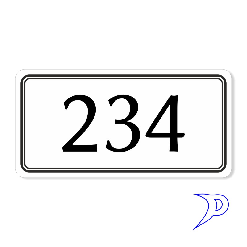 Plechové číslo, dvojitý rámeček