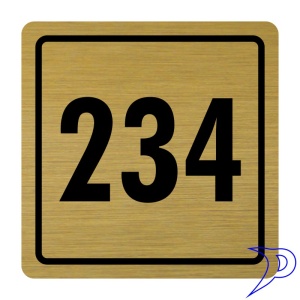 Plechové číslo 35x35mm, jednoduchý rámeček