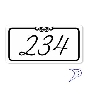 Plechové číslo 50x25mm, s vlnkou
