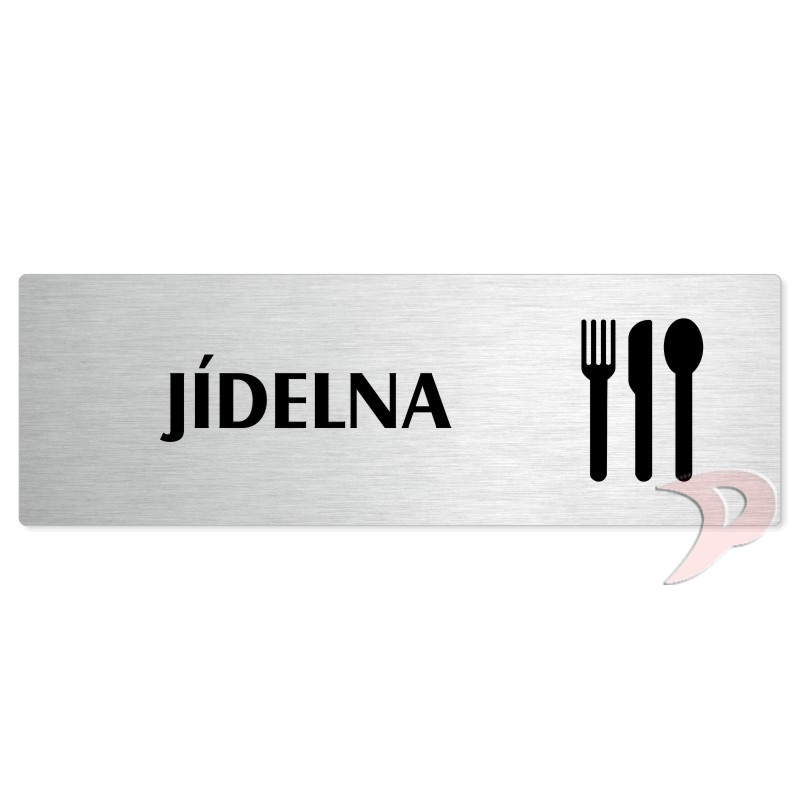Jídelna, 240x79mm, stříbrná popiska