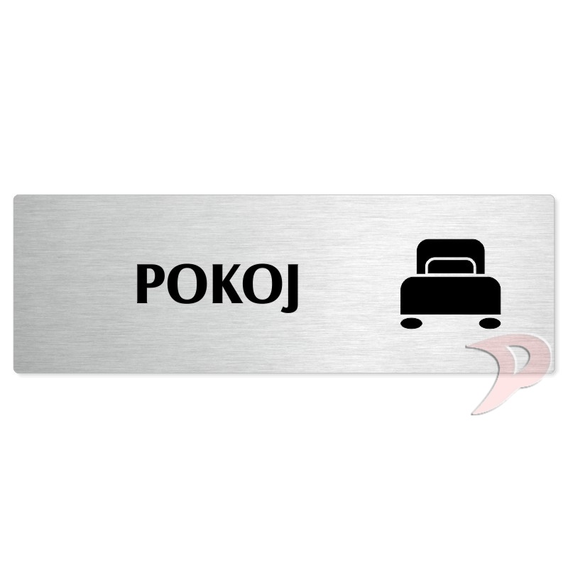Pokoj, 240x79mm, stříbrná popiska 