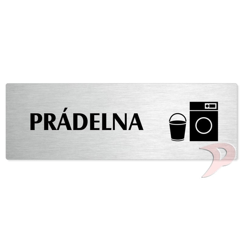 Prádelna, 200x66mm, stříbrná popiska 