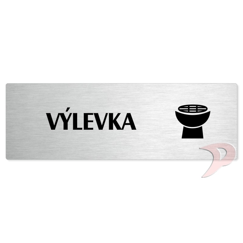 Výlevka, 200x66mm, stříbrná popiska 