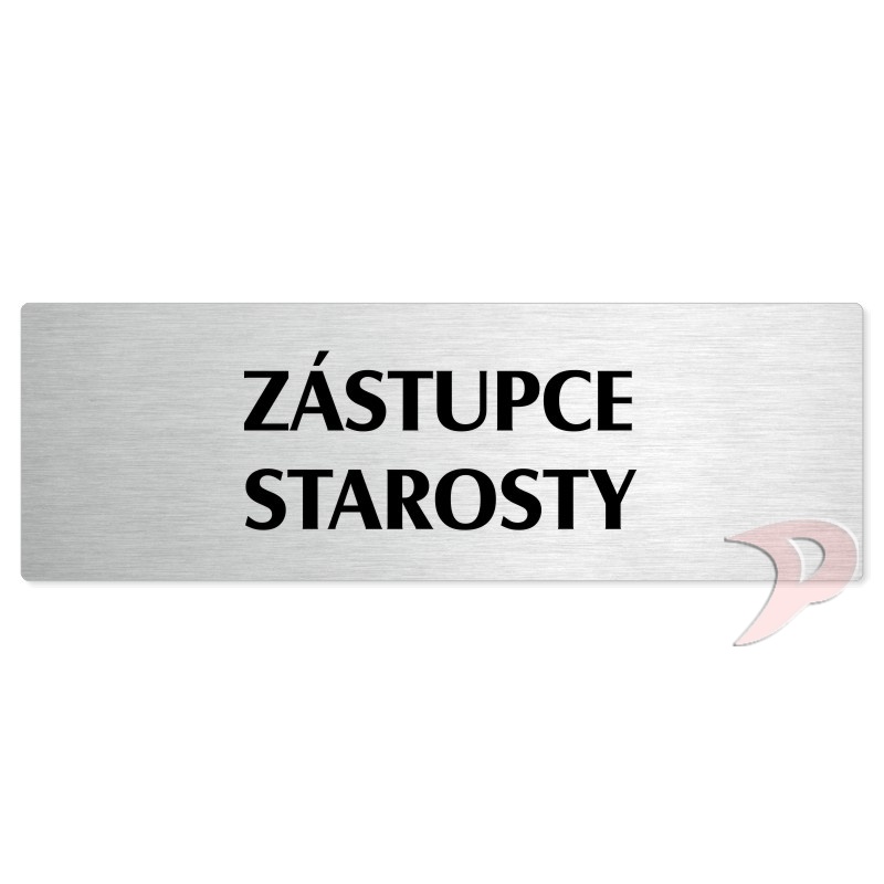 Zástupce starosty, 200x66mm, stříbrná popiska 