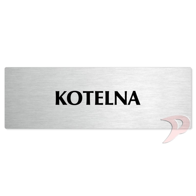 Kotelna, 240x79mm, stříbrná popiska 
