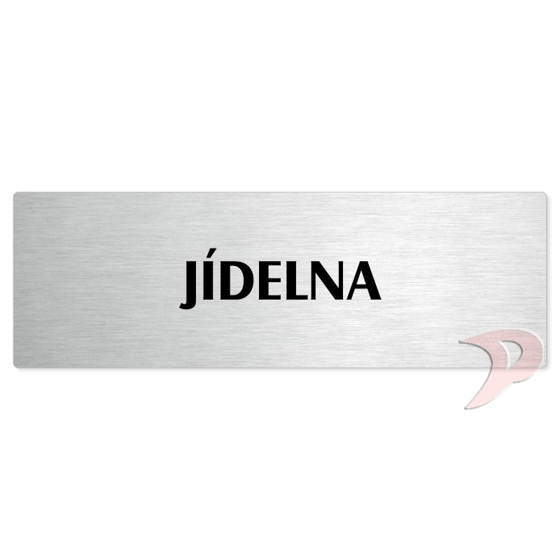 Jídelna, 240x79mm, stříbrná popiska 