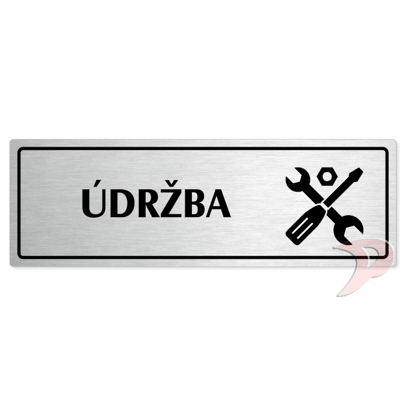 Údržba, 240x79mm, stříbrná popiska s rámečkem