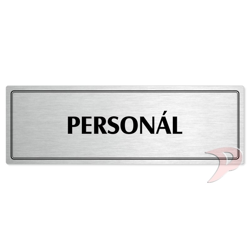 Personál, 240x79mm, stříbrná popiska s dvojtým rámečkem