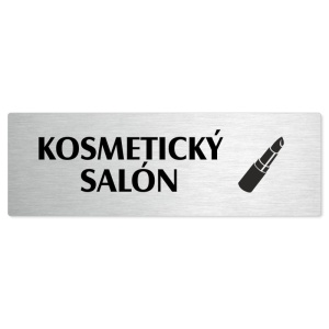 Kosmetický salón, stříbrná popiska na dveře