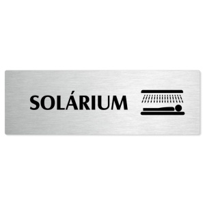 Solárium, stříbrná popiska na dveře
