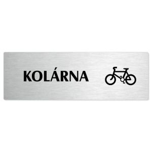 Kolárna, stříbrná popiska na dveře