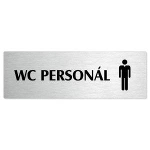 WC personál muži, 200x66mm, stříbrná popiska 