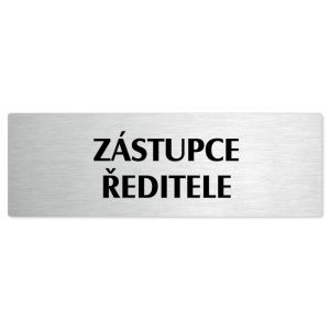 Zástupce ředitele, stříbrná popiska na dveře