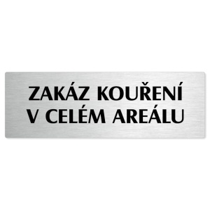 Zákaz kouření, stříbrná popiska na dveře