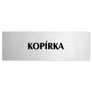 Kopírka, stříbrná popiska na dveře