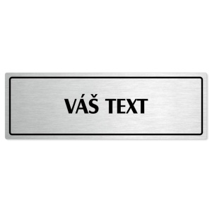 Váš text, 240x79mm, stříbrná popiska s rámečkem