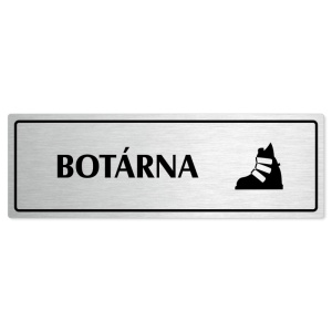 Botárna, 240x79mm, stříbrná popiska s rámečkem