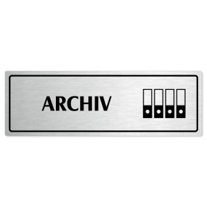 Archiv, 240x79mm, stříbrná popiska s rámečkem