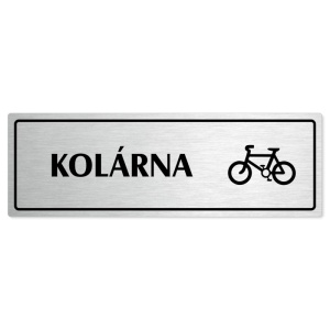 Kolárna, 240x79mm, stříbrná popiska s rámečkem