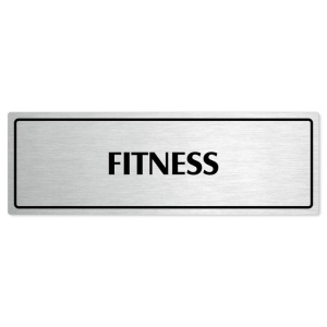 Fitness, 240x79mm, stříbrná popiska s rámečkem