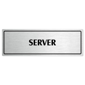 Server, 240x79mm, stříbrná popiska s rámečkem