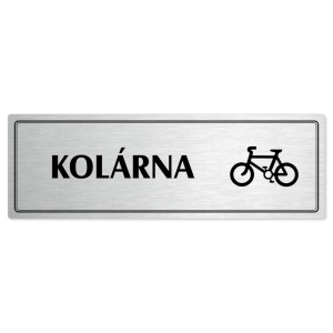 Kolárna, 200x66mm, stříbrná popiska s dvojtým rámečkem