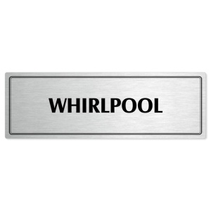 Whirlpool, 240x79mm, stříbrná popiska s dvojtým rámečkem