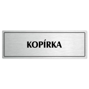 Kopírka, 240x79mm, stříbrná popiska s dvojtým rámečkem