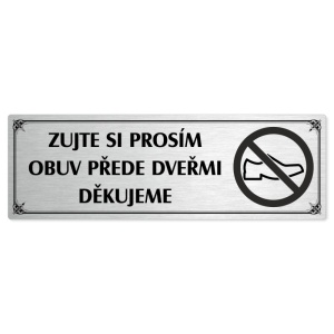 Zujte se, 200x66mm, stříbrná popiska s okrasným rámečkem  