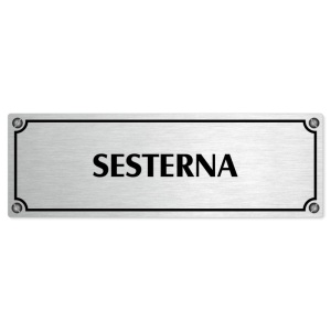 Sesterna, 200x66mm, stříbrná popiska s imitacemi šroubků