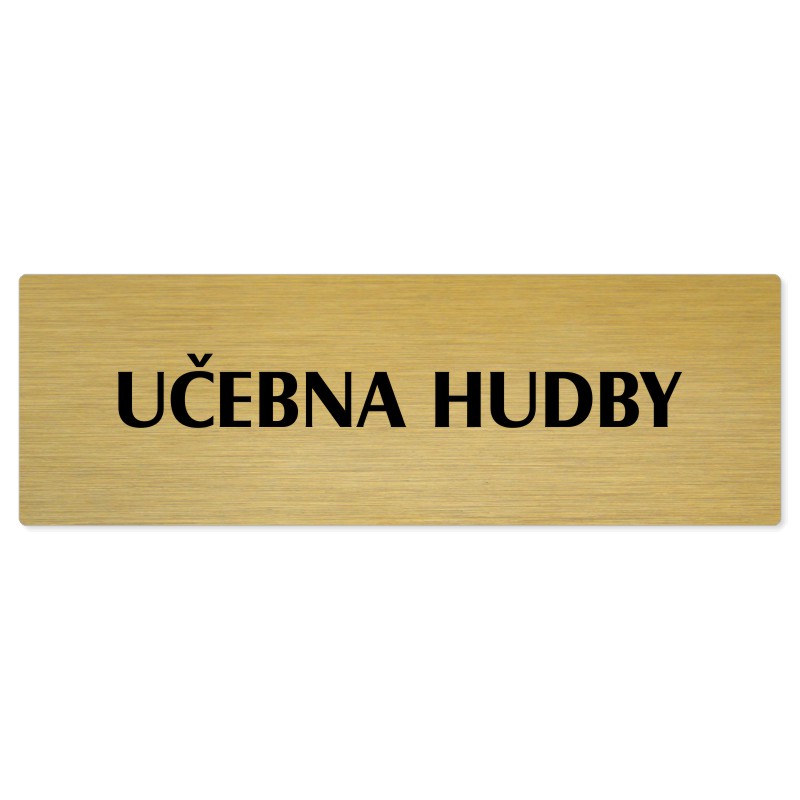 Učebna hudby, 240x79mm, zlatá popiska 