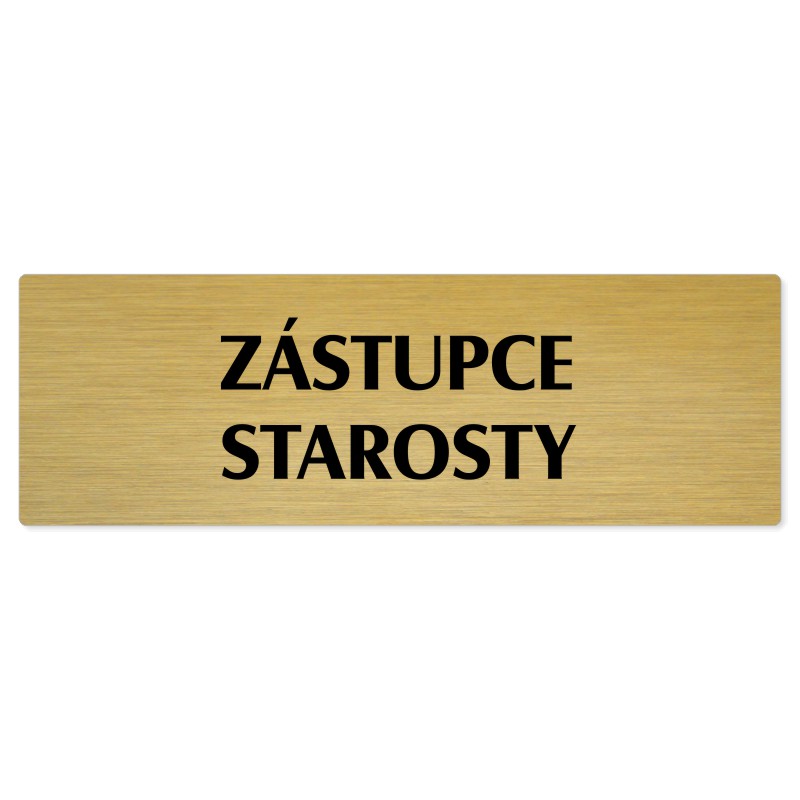 Zástupce starosty, 200x66mm, zlatá popiska 