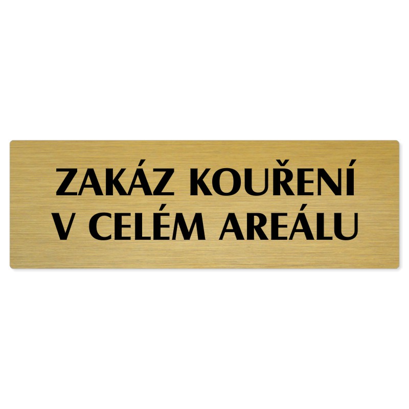 Zákaz kouření, 240x79mm, zlatá popiska 